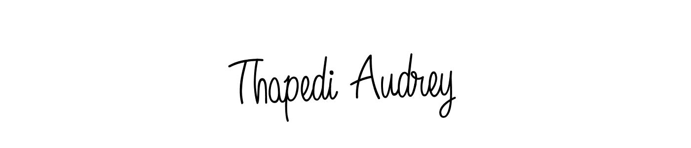 if you are searching for the best signature style for your name Thapedi Audrey. so please give up your signature search. here we have designed multiple signature styles  using Angelique-Rose-font-FFP. Thapedi Audrey signature style 5 images and pictures png