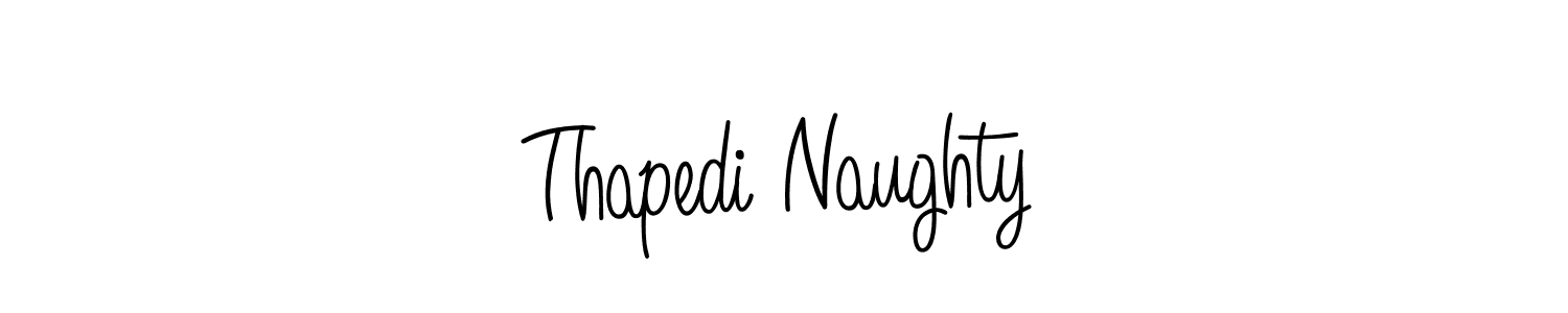 Design your own signature with our free online signature maker. With this signature software, you can create a handwritten (Angelique-Rose-font-FFP) signature for name Thapedi Naughty. Thapedi Naughty signature style 5 images and pictures png