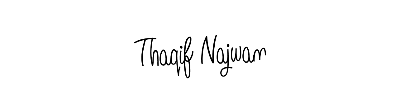 Create a beautiful signature design for name Thaqif Najwan. With this signature (Angelique-Rose-font-FFP) fonts, you can make a handwritten signature for free. Thaqif Najwan signature style 5 images and pictures png