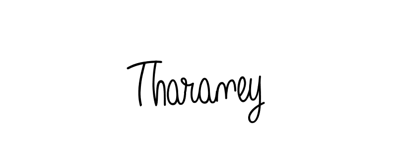 Use a signature maker to create a handwritten signature online. With this signature software, you can design (Angelique-Rose-font-FFP) your own signature for name Tharaney. Tharaney signature style 5 images and pictures png