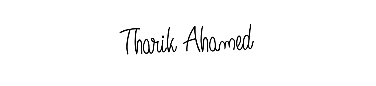 How to make Tharik Ahamed name signature. Use Angelique-Rose-font-FFP style for creating short signs online. This is the latest handwritten sign. Tharik Ahamed signature style 5 images and pictures png