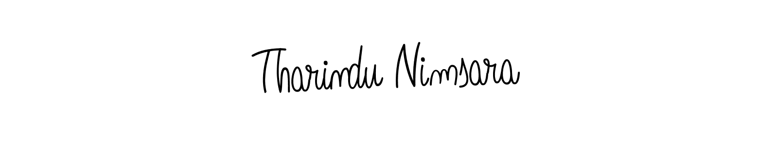 Design your own signature with our free online signature maker. With this signature software, you can create a handwritten (Angelique-Rose-font-FFP) signature for name Tharindu Nimsara. Tharindu Nimsara signature style 5 images and pictures png