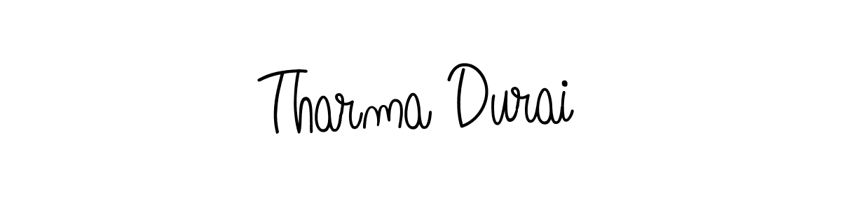 Use a signature maker to create a handwritten signature online. With this signature software, you can design (Angelique-Rose-font-FFP) your own signature for name Tharma Durai. Tharma Durai signature style 5 images and pictures png