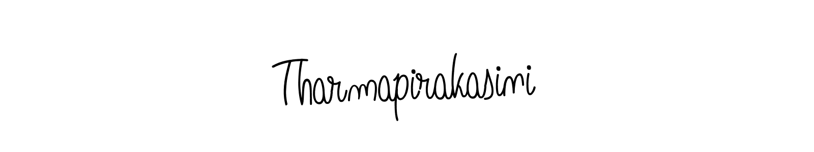 How to make Tharmapirakasini name signature. Use Angelique-Rose-font-FFP style for creating short signs online. This is the latest handwritten sign. Tharmapirakasini signature style 5 images and pictures png