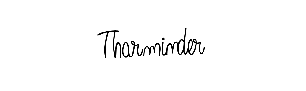 Make a beautiful signature design for name Tharminder. With this signature (Angelique-Rose-font-FFP) style, you can create a handwritten signature for free. Tharminder signature style 5 images and pictures png