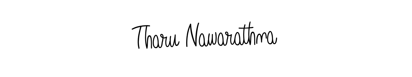 The best way (Angelique-Rose-font-FFP) to make a short signature is to pick only two or three words in your name. The name Tharu Nawarathna include a total of six letters. For converting this name. Tharu Nawarathna signature style 5 images and pictures png