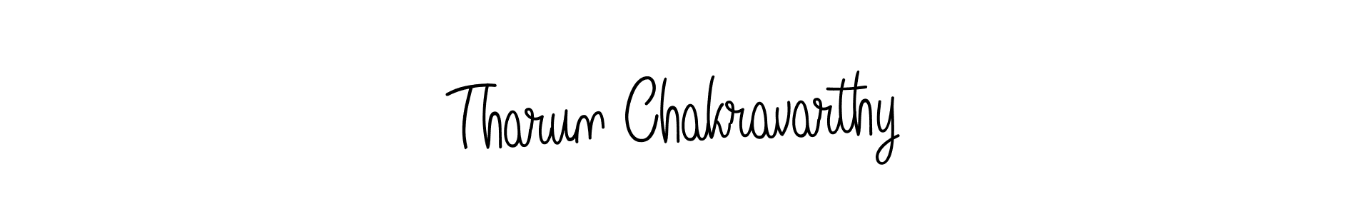 The best way (Angelique-Rose-font-FFP) to make a short signature is to pick only two or three words in your name. The name Tharun Chakravarthy include a total of six letters. For converting this name. Tharun Chakravarthy signature style 5 images and pictures png