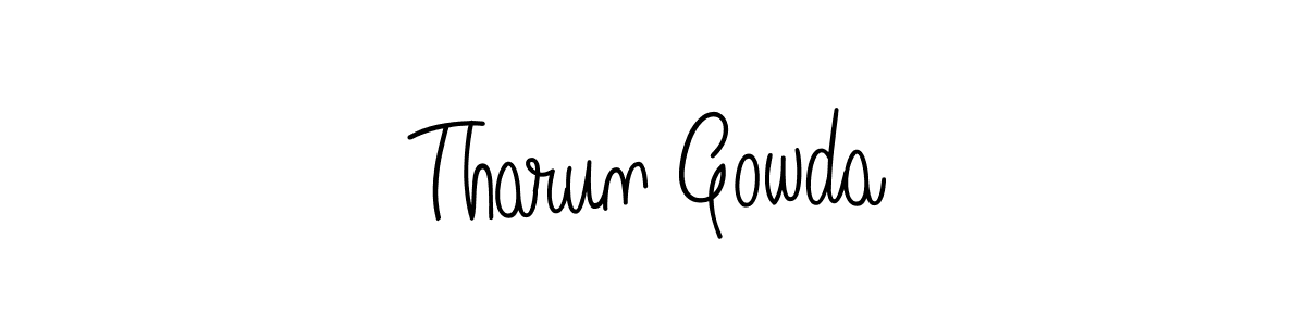 Tharun Gowda stylish signature style. Best Handwritten Sign (Angelique-Rose-font-FFP) for my name. Handwritten Signature Collection Ideas for my name Tharun Gowda. Tharun Gowda signature style 5 images and pictures png