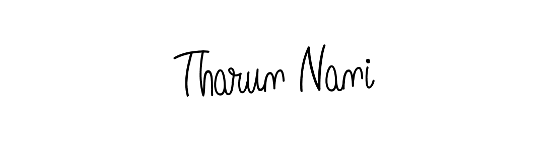 Check out images of Autograph of Tharun Nani name. Actor Tharun Nani Signature Style. Angelique-Rose-font-FFP is a professional sign style online. Tharun Nani signature style 5 images and pictures png