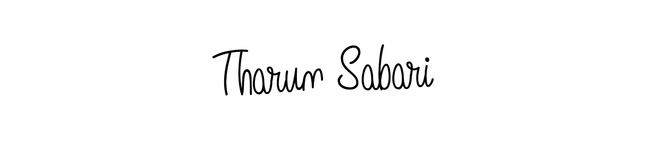 The best way (Angelique-Rose-font-FFP) to make a short signature is to pick only two or three words in your name. The name Tharun Sabari include a total of six letters. For converting this name. Tharun Sabari signature style 5 images and pictures png
