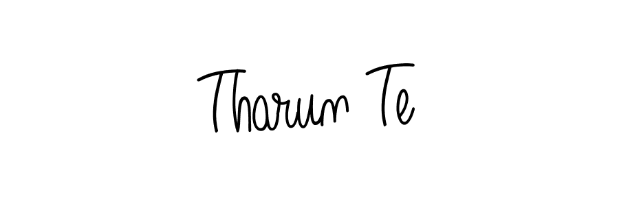 You should practise on your own different ways (Angelique-Rose-font-FFP) to write your name (Tharun Te) in signature. don't let someone else do it for you. Tharun Te signature style 5 images and pictures png