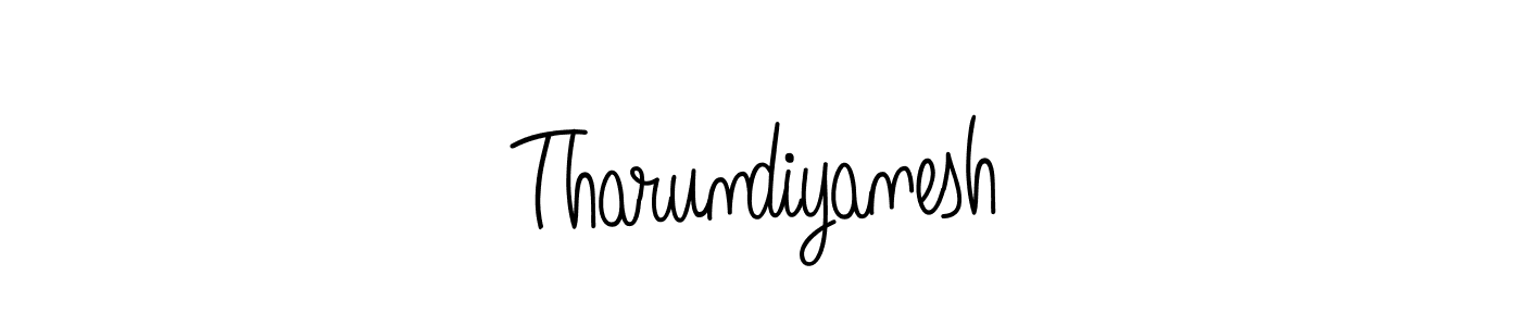 Tharundiyanesh stylish signature style. Best Handwritten Sign (Angelique-Rose-font-FFP) for my name. Handwritten Signature Collection Ideas for my name Tharundiyanesh. Tharundiyanesh signature style 5 images and pictures png