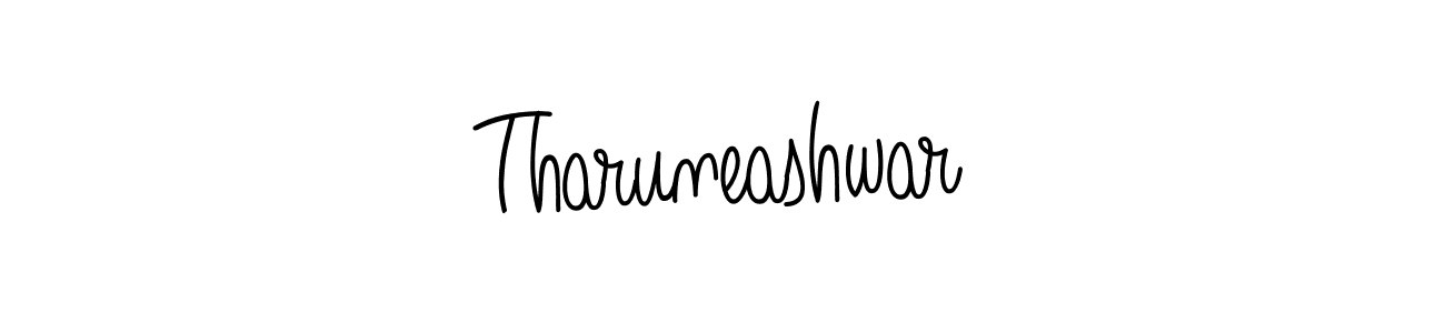 You should practise on your own different ways (Angelique-Rose-font-FFP) to write your name (Tharuneashwar) in signature. don't let someone else do it for you. Tharuneashwar signature style 5 images and pictures png