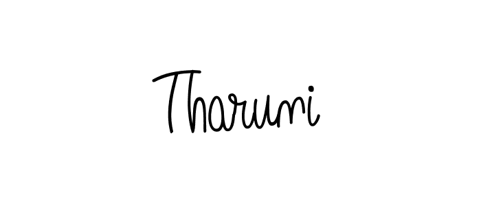 How to Draw Tharuni signature style? Angelique-Rose-font-FFP is a latest design signature styles for name Tharuni. Tharuni signature style 5 images and pictures png