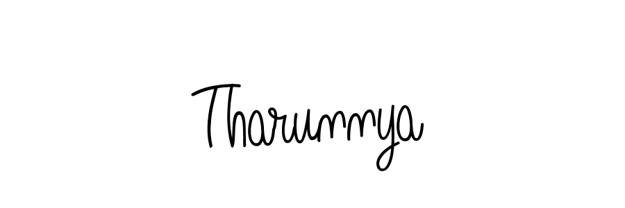 How to Draw Tharunnya signature style? Angelique-Rose-font-FFP is a latest design signature styles for name Tharunnya. Tharunnya signature style 5 images and pictures png