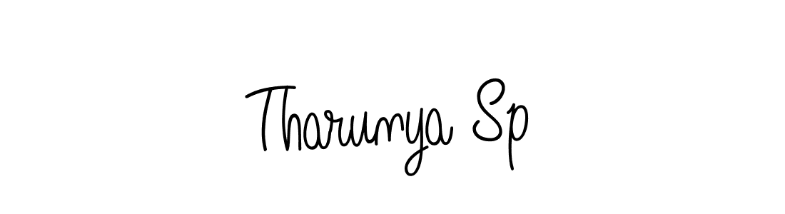 How to make Tharunya Sp signature? Angelique-Rose-font-FFP is a professional autograph style. Create handwritten signature for Tharunya Sp name. Tharunya Sp signature style 5 images and pictures png