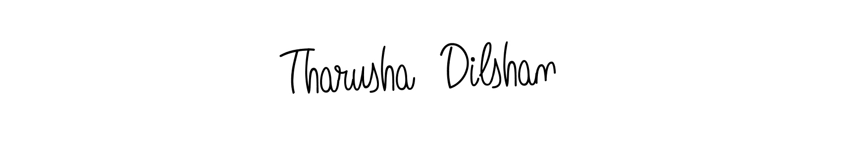 How to make Tharusha  Dilshan signature? Angelique-Rose-font-FFP is a professional autograph style. Create handwritten signature for Tharusha  Dilshan name. Tharusha  Dilshan signature style 5 images and pictures png