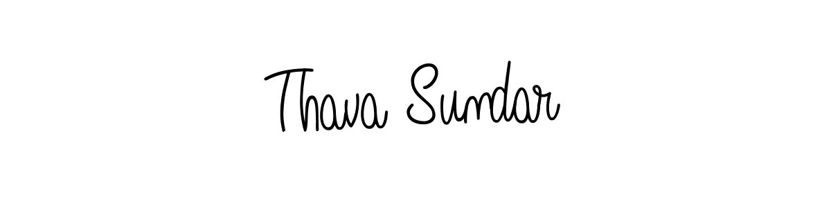 Make a beautiful signature design for name Thava Sundar. With this signature (Angelique-Rose-font-FFP) style, you can create a handwritten signature for free. Thava Sundar signature style 5 images and pictures png