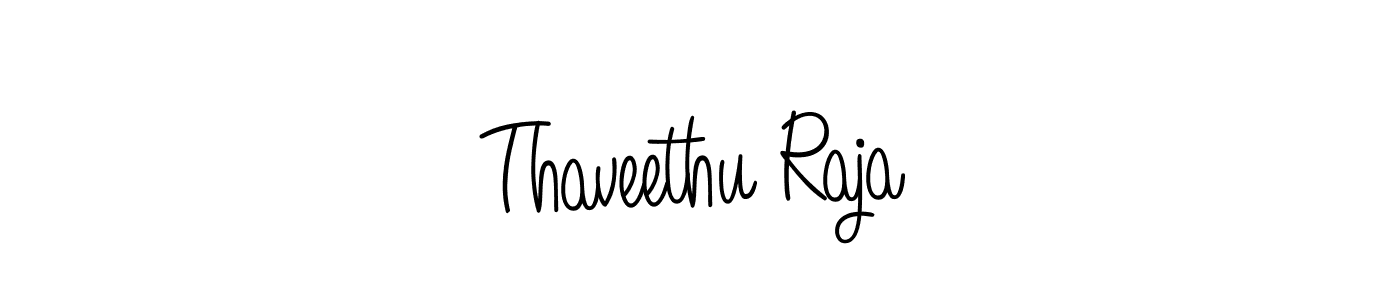 Make a beautiful signature design for name Thaveethu Raja. With this signature (Angelique-Rose-font-FFP) style, you can create a handwritten signature for free. Thaveethu Raja signature style 5 images and pictures png