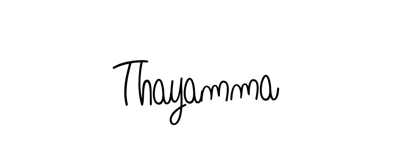Also we have Thayamma name is the best signature style. Create professional handwritten signature collection using Angelique-Rose-font-FFP autograph style. Thayamma signature style 5 images and pictures png