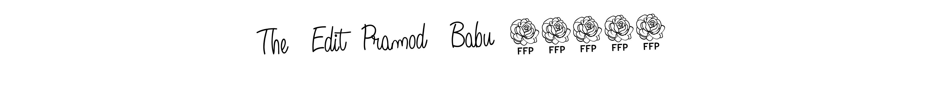 Use a signature maker to create a handwritten signature online. With this signature software, you can design (Angelique-Rose-font-FFP) your own signature for name The   Edit  Pramod   Babu  20224. The   Edit  Pramod   Babu  20224 signature style 5 images and pictures png