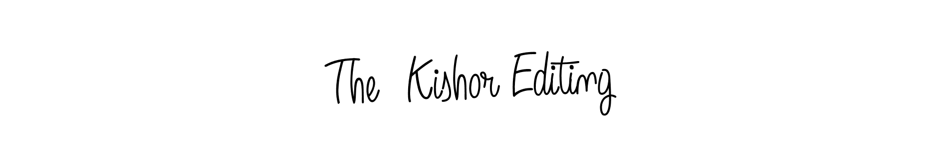 if you are searching for the best signature style for your name The  Kishor Editing. so please give up your signature search. here we have designed multiple signature styles  using Angelique-Rose-font-FFP. The  Kishor Editing signature style 5 images and pictures png
