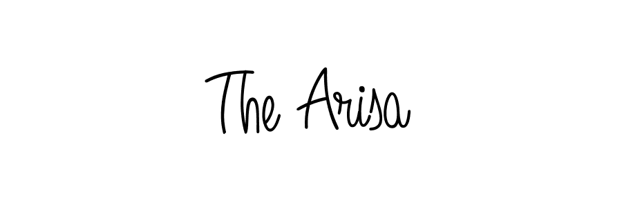 The best way (Angelique-Rose-font-FFP) to make a short signature is to pick only two or three words in your name. The name The Arisa include a total of six letters. For converting this name. The Arisa signature style 5 images and pictures png