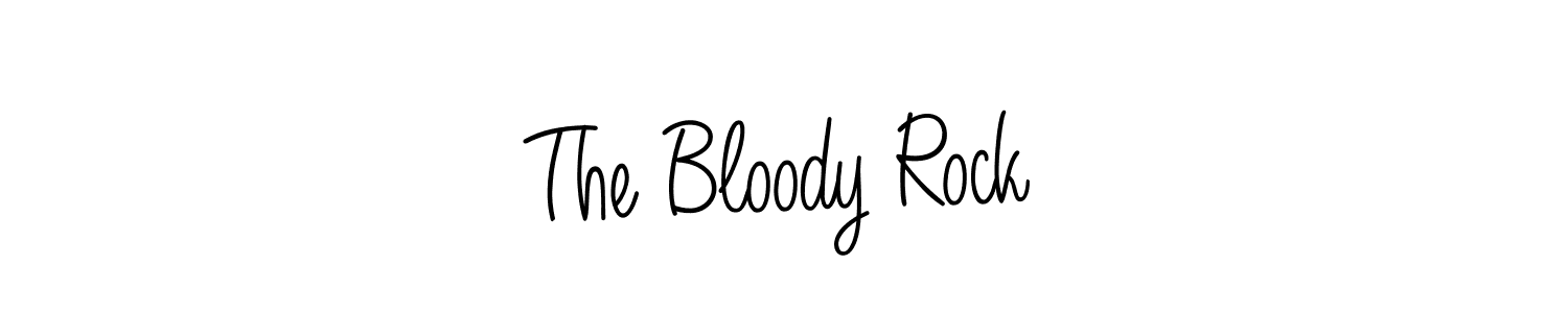 Use a signature maker to create a handwritten signature online. With this signature software, you can design (Angelique-Rose-font-FFP) your own signature for name The Bloody Rock. The Bloody Rock signature style 5 images and pictures png