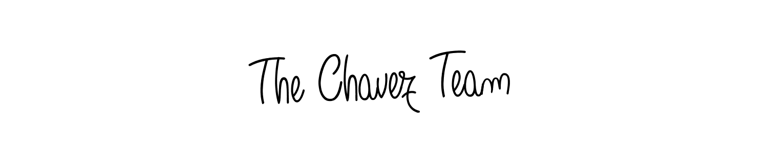 It looks lik you need a new signature style for name The Chavez Team. Design unique handwritten (Angelique-Rose-font-FFP) signature with our free signature maker in just a few clicks. The Chavez Team signature style 5 images and pictures png