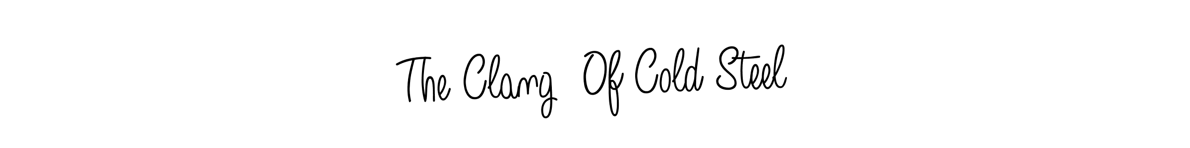 Use a signature maker to create a handwritten signature online. With this signature software, you can design (Angelique-Rose-font-FFP) your own signature for name The Clang  Of Cold Steel. The Clang  Of Cold Steel signature style 5 images and pictures png