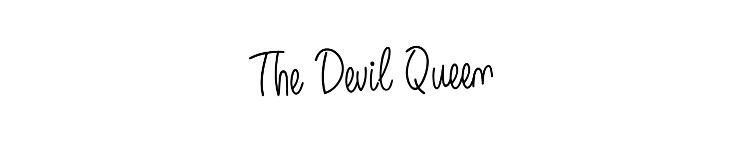 if you are searching for the best signature style for your name The Devil Queen. so please give up your signature search. here we have designed multiple signature styles  using Angelique-Rose-font-FFP. The Devil Queen signature style 5 images and pictures png