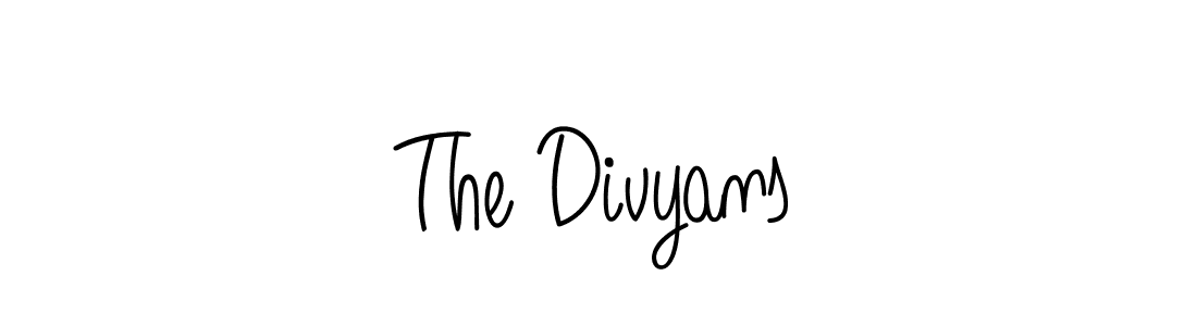 You should practise on your own different ways (Angelique-Rose-font-FFP) to write your name (The Divyans) in signature. don't let someone else do it for you. The Divyans signature style 5 images and pictures png