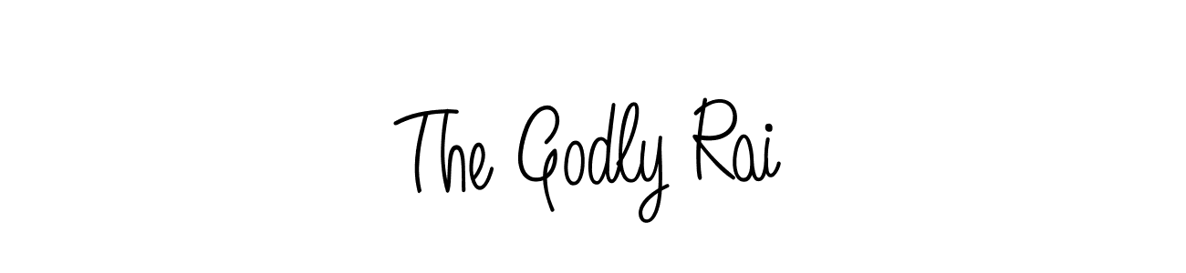 Use a signature maker to create a handwritten signature online. With this signature software, you can design (Angelique-Rose-font-FFP) your own signature for name The Godly Rai. The Godly Rai signature style 5 images and pictures png