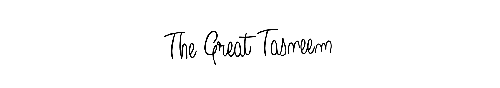 Design your own signature with our free online signature maker. With this signature software, you can create a handwritten (Angelique-Rose-font-FFP) signature for name The Great Tasneem. The Great Tasneem signature style 5 images and pictures png
