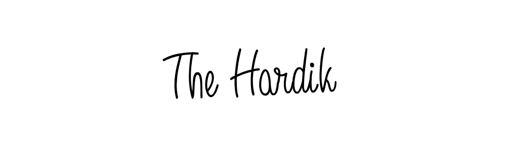 Make a beautiful signature design for name The Hardik. With this signature (Angelique-Rose-font-FFP) style, you can create a handwritten signature for free. The Hardik signature style 5 images and pictures png