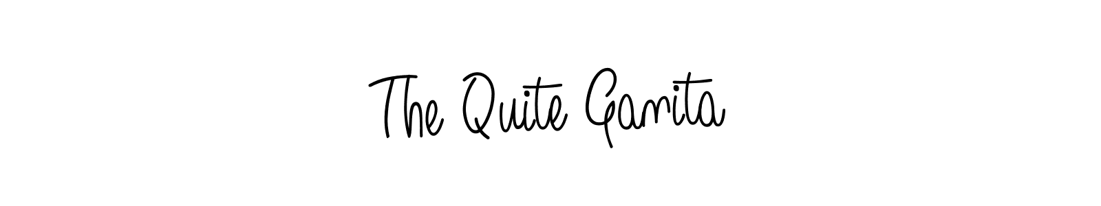 Make a beautiful signature design for name The Quite Ganita. With this signature (Angelique-Rose-font-FFP) style, you can create a handwritten signature for free. The Quite Ganita signature style 5 images and pictures png