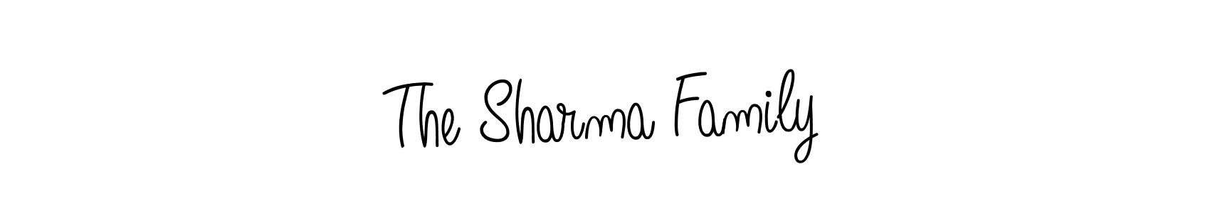 if you are searching for the best signature style for your name The Sharma Family. so please give up your signature search. here we have designed multiple signature styles  using Angelique-Rose-font-FFP. The Sharma Family signature style 5 images and pictures png