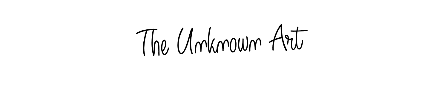 The best way (Angelique-Rose-font-FFP) to make a short signature is to pick only two or three words in your name. The name The Unknown Art include a total of six letters. For converting this name. The Unknown Art signature style 5 images and pictures png