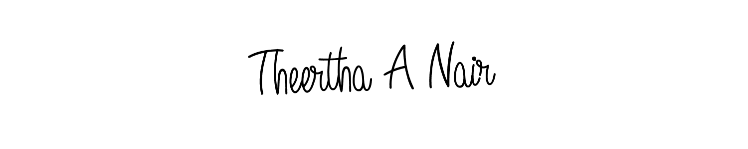 Design your own signature with our free online signature maker. With this signature software, you can create a handwritten (Angelique-Rose-font-FFP) signature for name Theertha A Nair. Theertha A Nair signature style 5 images and pictures png