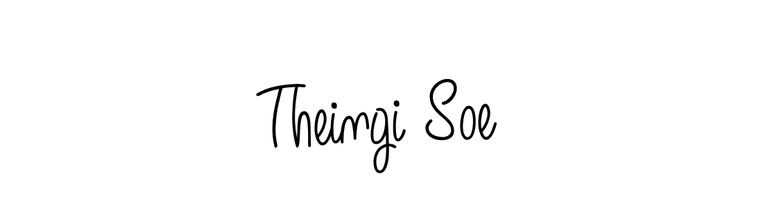 Design your own signature with our free online signature maker. With this signature software, you can create a handwritten (Angelique-Rose-font-FFP) signature for name Theingi Soe. Theingi Soe signature style 5 images and pictures png