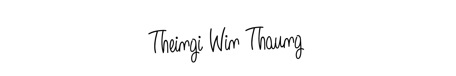 Design your own signature with our free online signature maker. With this signature software, you can create a handwritten (Angelique-Rose-font-FFP) signature for name Theingi Win Thaung. Theingi Win Thaung signature style 5 images and pictures png