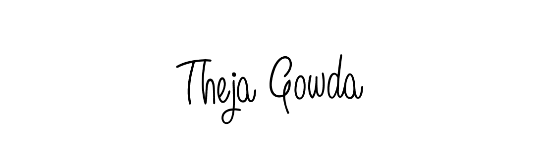How to make Theja Gowda signature? Angelique-Rose-font-FFP is a professional autograph style. Create handwritten signature for Theja Gowda name. Theja Gowda signature style 5 images and pictures png