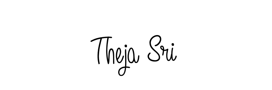 Theja Sri stylish signature style. Best Handwritten Sign (Angelique-Rose-font-FFP) for my name. Handwritten Signature Collection Ideas for my name Theja Sri. Theja Sri signature style 5 images and pictures png