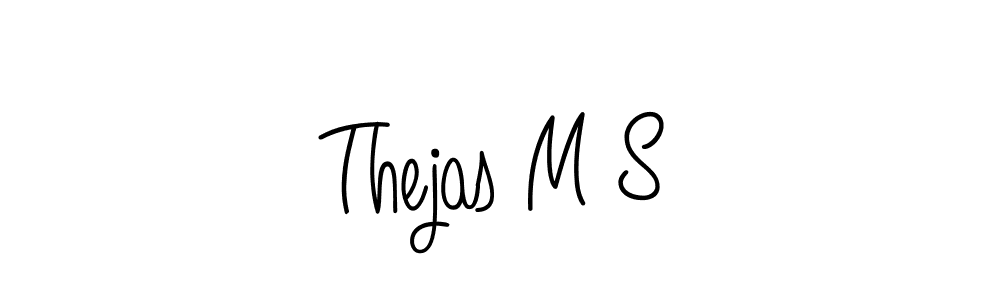 Thejas M S stylish signature style. Best Handwritten Sign (Angelique-Rose-font-FFP) for my name. Handwritten Signature Collection Ideas for my name Thejas M S. Thejas M S signature style 5 images and pictures png