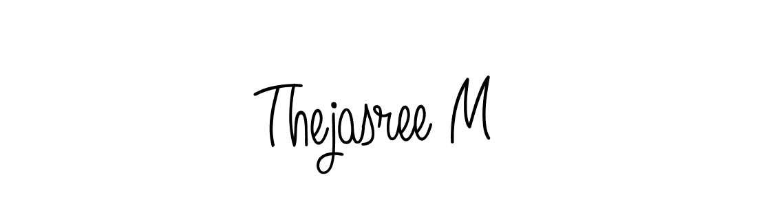 Once you've used our free online signature maker to create your best signature Angelique-Rose-font-FFP style, it's time to enjoy all of the benefits that Thejasree M name signing documents. Thejasree M signature style 5 images and pictures png