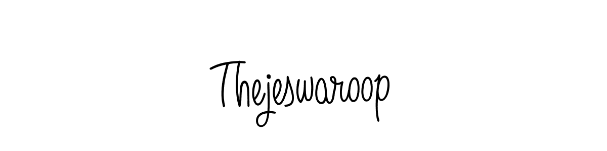 How to Draw Thejeswaroop signature style? Angelique-Rose-font-FFP is a latest design signature styles for name Thejeswaroop. Thejeswaroop signature style 5 images and pictures png