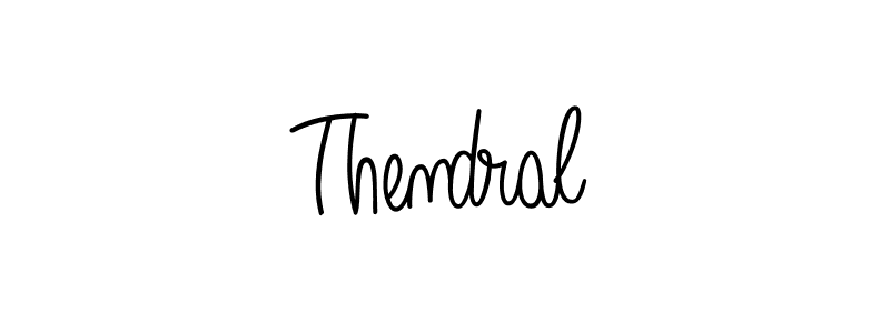 Design your own signature with our free online signature maker. With this signature software, you can create a handwritten (Angelique-Rose-font-FFP) signature for name Thendral. Thendral signature style 5 images and pictures png