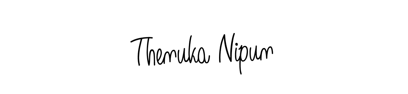 How to make Thenuka Nipun signature? Angelique-Rose-font-FFP is a professional autograph style. Create handwritten signature for Thenuka Nipun name. Thenuka Nipun signature style 5 images and pictures png