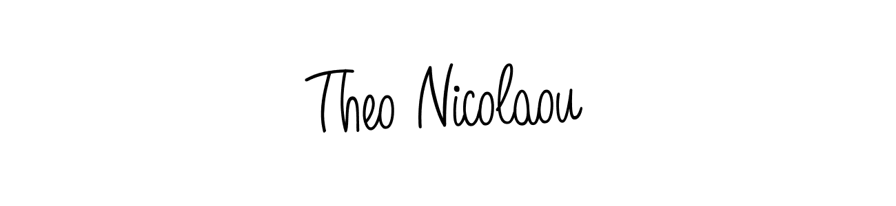 How to make Theo Nicolaou name signature. Use Angelique-Rose-font-FFP style for creating short signs online. This is the latest handwritten sign. Theo Nicolaou signature style 5 images and pictures png