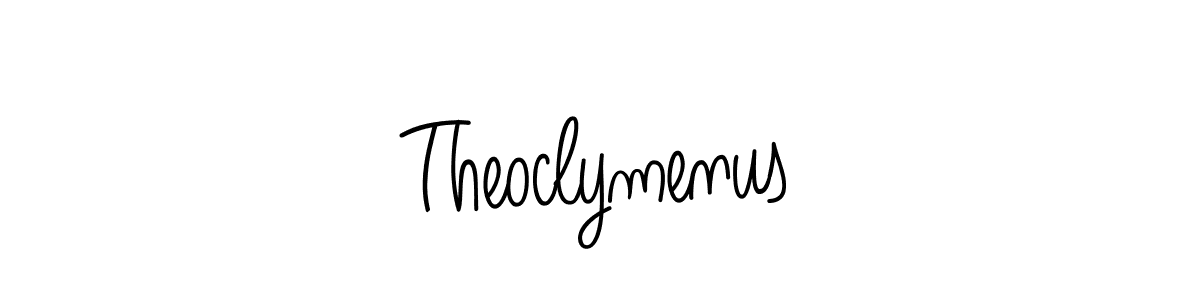 Design your own signature with our free online signature maker. With this signature software, you can create a handwritten (Angelique-Rose-font-FFP) signature for name Theoclymenus. Theoclymenus signature style 5 images and pictures png